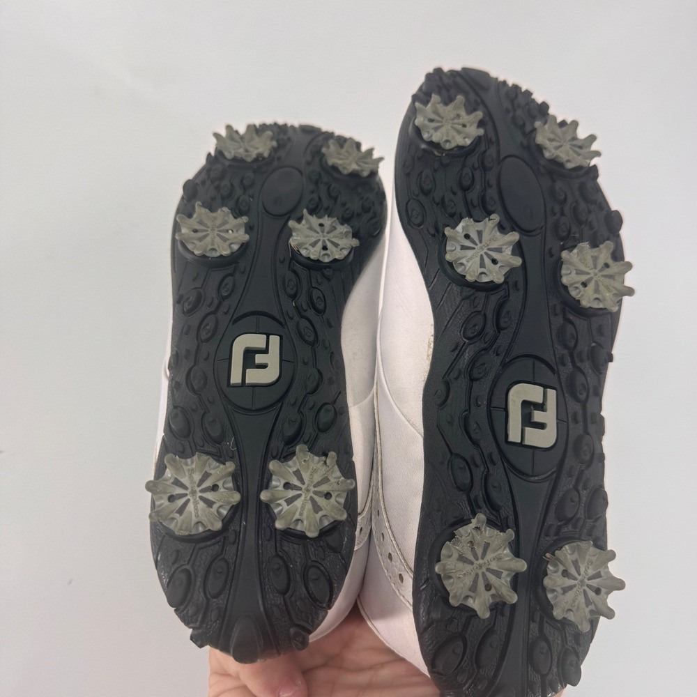 FootJoy Womens White Leather Wingtip Golf Shoes Softspikes Cleated Size 7.5 - Picture 7 of 7